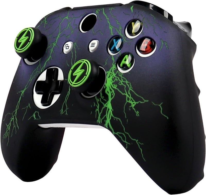RALAN Controller Skin for Xbox One, Anti-Slip Silicone Controller Cover Protector Case Compatible for Xbox 1 Wireless/Wired Gamepad Joystick with 2 Cute Thumb Grips Caps. - Image 1